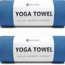 Eunzel 2 Pack Hot Yoga Towel Non Slip Yoga Mat Towel Non-Slip Sweat Absorbent Microfiber Towel for Hot Yoga, Pilates and Workout 72" x 26.5", Navy