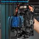 icolor Magnetic Gym Bag Water Bottle Carrier Holder with Phone Pockets & Shoulder Strap,Gym Magnetic Bag 5 Built-in Magnets Gym Accessories Organizer Sling Bottle Bag Pouch Sleeve