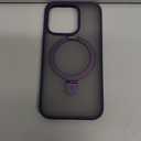 TORRAS Ultra Magnetic for iPhone 14 Pro Case with Sturdy Stand, [Exceed 3X Mil-Grade Shockproof & Compatible with MagSafe] Sleek Unbreakable Kickstand Case Ostand Series, Matte Purple