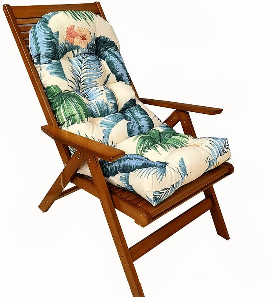 Srutirbo Rocking Chair Cushion, High Back Patio Cushions 44x19 inch, Waterproof Indoor/Outdoor Furniture Chair Cushions Pads with Straps, Seasonal All Weather Replacement (Leaf)