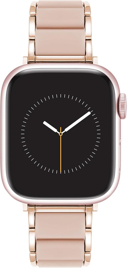 Anne Klein Silicone Fashion Bracelet for Apple Watch, Secure, Adjustable, Apple Watch Replacement Band, Fits Most Wrists