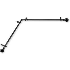 Rod Desyne 4884-282-CORNER Corner Window Curtain Rod 13/16", Black