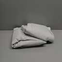 Melodieux 100% Blackout White Linen Curtains 84 Inches Long for Bedroom Living Room, Elegant Farmhouse Thermal Insulated Room Darkening Grommet Lined Drapes Burlap Textured, 52x84 inch, 2 Panels