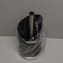 Stainless Steel Paper Towel Holder Countertop, Modern Spiral Cover Design,Keep Paper Towel Clean,Weighted Base for Stability, Freestanding Easy One-Handed Operation for Kitchen Bathroom (Black)