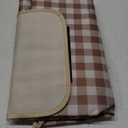 Oversize Picnic Beach Blanket, 80''x80'' Outdoor Waterproof Foldable Sandproof Blankets Plaid Picnic Mat for Beach Camping on Grass Picnic Blankets (Brown 2, 80x80in)