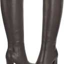 Nine West Women's Zazz Boot, Dark Brown Leather 201, 7
