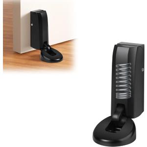 Mechanical Door Stoppers with Hydraulically WYGWP Windproof Heavy Duty Stop Holder Height Adjustable for Offices Home (Black)