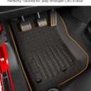 Car Floor Mats for Jeep Wrangler JK Unlimited: 20072018 4-Door (NOT for JL/2-Door), Custom Fit for Unilmited Sahara Rubicon All-Weather Anti-Slip Floor Liners, 1st & 2nd Row