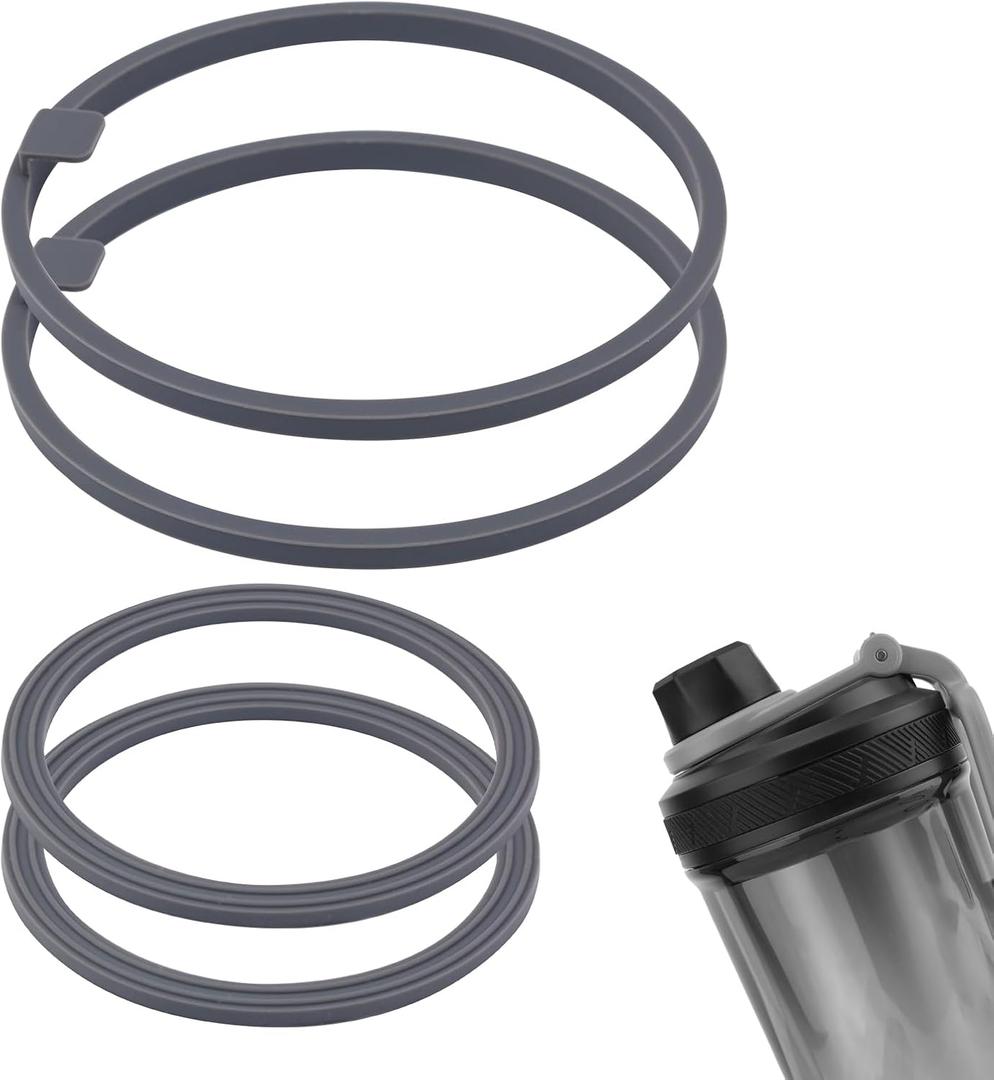6 x 4 Pcs Gasket Replacement for VOLTRX Electric Protein Blender Shaker Bottle 24oz, Silicone Sealing Ring Gaskets Seal Parts Leak-Proof Replacement Seal Part for Spout Lid BPA-Free