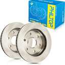 PHILTOP Front Drilled & Slotted Brake Rotors for Buick 2000-2005 LeSabre, Chevrolet 2000-2005 Impala, Cadillac 1997-2005 DeVille | Zinc Coated Anti-Rust | OE Replacement Brake Rotors Pair # 55034