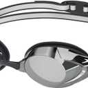 Speedo Vanquisher 3.0 Mirror Swim Goggles | Anti-Fog, UV Protection, Ocular 360 Lens, Hydrodynamic Racing Fit (Black)