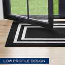 Nautica – Runner Rug | Indoor Runners for Hallways and Entry Rugs| Non-Slip and Non-Skid Entry and Kitchen Door Mat| Machine Washable Entryway Carpet Rugs | 2'6" x 10' | Double Border Black