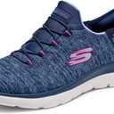 Skechers Women's Summits Hands-Free Slip-Ins – Memory Foam Insole, Heel Pillow, Vegan Materials Sneaker, Navy Purple, 13