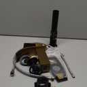 Hoimpro Brushed Gold Waterfall Spout Single Hole Bathroom Faucet, Stainless Steel Single Lever Bathroom Vanity Sink Faucet with Drain, cUPC Hose and Deck Plate