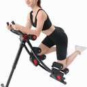 Fitlaya Fitness ab machine, ab workout equipment for home gym, Height Adjustable ab trainer, foldable fitness equipment.