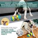 BSISUERM Dog Puzzle Toy Adjustable Treat Dispensing Ball Food Dispenser Tough Slow Feeder Puppy Enrichment Training Toy Pet Interactive Chase Toys for Small Medium Large Dogs to Keep Them Busy, Green