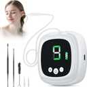 Ear Wax Vacuum Removal Kit, 9 Levels Strong Suction Ear Vacuum Electric Earwax Suction Remover Reusable Ear Cleaning Kit for Adult Kids (White)