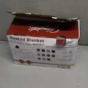 Homemate Electric Blanket Heated Throw - 50x60 Ultra Soft Cozy Flannel Heating Blanket with 10 Fast Heat Levels 8 Hours Auto Off Over-Heated Protection ETL Certification Keep Warm in Home Office (Black-white)