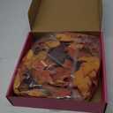 Hairui Lighted Maple Leaf Garland with Timer 6FT 24 Warm White LED, Fall Garland with Lights Battery Operated for Thanksgiving Harvest Christmas Wedding Decoration Indoor Outdoor