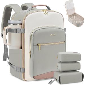 LOVEVOOK 40L Travel Backpack for Women & Men, Airline Approved Carry On Luggage with 3 Packing Cubes, TSA Overnight Bags, Waterproof Personal Item Bag, Weekender Essentials Backpacks fits 17" Laptop