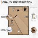 5x7 Picture Frame - 5 x 7 Thin Aluminum Photo Frames with 4x6 Removable Mat - High Definition Plexiglass - Ideal for Wall or Tabletop Display - Wall Hook Hanging Hardware Included - Black, Set of 1