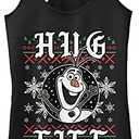 Disney Girls Frozen Hug Life Olaf Slim Fit, Scoop Hem Racerback Tank, S