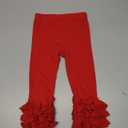 HOOLCHEAN Baby Toddler and Little Girls Cotton Ruffle Leggings, Size 6-12 months, Red