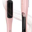 Hair Straightener Brush, Straightening Comb with Steam, 3 Temp Settings & 20s Fast Heating, 120 Voltage&30-Minute Auto Shut-Off, Steam Design for Hair Treatment, Frizz-Free Hair