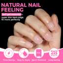 Una Gella 312Pcs Extra Short Squoval Nail Tips, Square Pre-Etched Half Matte Soft Gel Nail Tips Square Full Cover, No File Needed Clear Squoval Acrylic False Nails for DIY Nail Art Extension 12 Sizes