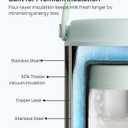Papablic Innovative 360 CapsuleChill Breastmilk Cooler for 36H Safe Storage, 20oz Stress-Free Portable Breast Milk Chiller with 2pcs Stainless Steel Baby Bottles for Work & Travel, Mint Green