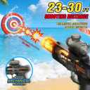 Electric Water Gun for Kids & Adults - Automatic Squirt Gun with Nozzle Flash & Water Spray, Summer Outdoor Water Blaster Pistol Pool Beach Party Toys for Boys Girls(Grey)