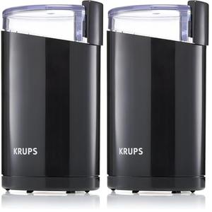 KRUPS Electric Coffee Grinder, Stainless Steel Blades, Black | 3 oz Capacity | 200W Motor | For Coffee Beans, Herbs & Nuts | Pack of 2