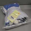 2 x Girls Halloween Costume Kids Blue Dress White Apron with Plush Rabbit Bow Hair Band Socks (7-9year)