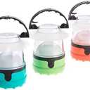 Dorcy 41-3019 4 LED Mini Lantern with Hanging Hooks and Batteries, Assorted Colors, clear (Pack of 3), Green