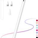 Stylus Pen, Active Stylus Pen Compatible for iOS and Android Touchscreens/Phones, Rechargeable Stylus Pen with Dual Touch Screen, Stylus Pencil for A-pple/Android/Tablet, 16.5CM,White