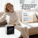 2026 Smart Waterless Diffuser, 2000 Sq.Ft Cold Air Scent Diffuser with Clock & Environmental Display | 7 Fragrance Levels, 9 Timer Settings, Hotel Collection Diffuser for Home & Large Rooms (Silver)