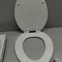 KOHLER Stonewood Quiet-Close, Elongated Toilet Seat Soft Close, Durable Wood, Easy Installation, Universal Fit, Home Essentials, White Finish, K-20466-0