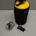 BUZIO 128oz Gallon Water Bottle, Insulated Water Jug with Straw Lid and Carrying Sleeve (Cold for 48 Hrs) Stainless Steel Hydro Metal Canteen Water Flask, Yellow Orange
