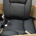 GTPLAYER PU Leather Office Chair, Home Desk Chair with Flip-up Arms, Modern, Small