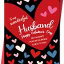 10 x IDU Valentines Day Card for Husband,Valentines Day Cards Gifts for Him,Valentines Card for Husband Men with Colorful Heart Design