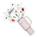 Cirkul 40oz. Cherry Blossom Stainless Steel Tumbler with Handle, All-Day StrawSip, Double-Wall Insulated