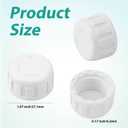 2 x 12pcs 1/2 Inch PVC Pipe Fitting End Female Thread Cap Plug Adapters, PVC Cap for Plumbing DIY Projects Pipe Repair & Irrigation Systems, BSPT Connection (White)