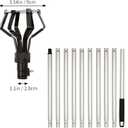 Light Bulb Changer for High Ceilings, Lightweight Light Bulb Extension Pole Changer Reach up to 13FT,High Ceiling Light Bulb Changer with Pole-8FT Extension Pole for Home/Commercial Use
