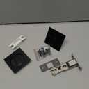 Pocket Door Lock,Privacy Door Hardware Suitable for Bathroom Bedroom etc Recessed 2 Sided, 2 3/8" Backset, Invisible Hardware for 1 3/8 to 2 3/16 Thickness Door (Black-Privacy)