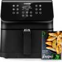 COSORI 12-in-1 Air Fryer 5.8QT, Toast, Bake, Nutrition Facts for 100+ In-App Recipes, AdaptIQ Tech Fast Cook, for Main & Side Dishes, Snacks, Leftovers, Detachable Square Basket, Dishwasher Safe (Black)