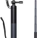 WOLFANG GB2200 Rechargeable Selfie Stick with 2600mAh Rechargeable Battery, Selfie Stick Black Rotation Action Camera, Compatible with Other Action Cameras and Travel(24-60CM)
