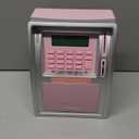 2025 Upgraded ATM Piggy Bank for Real Money, Talking ATM Bank for Kids, Money Bank with Card, Password, Coin Recognition, Bill Feeder, Balance Calculator, Gift for Teen Boys Girls, Pink