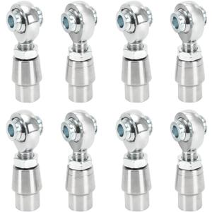 5/8 Heim Joints Rod End Kit, 0.625 Chromoly Panhard kit Right and Left Hand Thread with Tube Adapter and Jam Nut for Steering Kit, Suspension, Traction Bars (4 Pair)