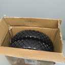 4.80/4.00-8" Tire and Wheel Flat Free 2 PCS, 16" Solid Wheelbarrow Tire with 5/8" & 3/4" Bearings,3"-7" Centered Hub, 14"-16" Universal Fit for Hand Truck/Garden Trailer/Trolley/Wagon (Black-White)