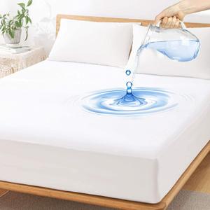 Softhour 2 Pack Twin XL Size Premium Waterproof Mattress Protector,Soft Breathable College Dorm Pad Cover,Noiseless Bed Cover - Stretch to 21''Fitted Deep Pocket Protection (Basic White - 2pack) Softhour 2 Pack Twin XL Size Premium Waterproof Mattress Protector,Soft Breathable College Dorm Pad Cover,Noiseless Bed Cover - Stretch to 21''Fitted Deep Pocket Protection (Basic White - 2pack)